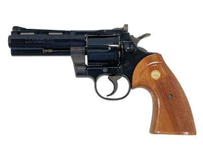 [MGC] コルトパイソン 357マグナム 4インチ モデルガン 木製グリップカスタム ややシリンダーフリー回転 動作可 (中古)サブ画像へ1