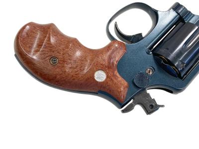 [コクサイ] S&W M10 3インチ FBIモデル 発火モデルガン シリンダーストップ難あり ブルーイング風塗装/グリップカスタム (訳あり)サブ画像へ4