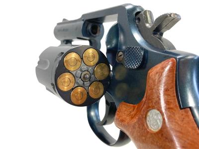 [コクサイ] S&W M10 3インチ FBIモデル 発火モデルガン シリンダーストップ難あり ブルーイング風塗装/グリップカスタム (訳あり)サブ画像へ5