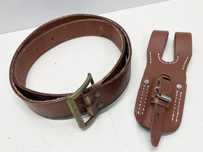 [日本陸軍 レプリカ] 三八式弾薬ポーチ ベルト レザー 三八式歩兵銃 第二次世界大戦 有坂弾薬ポーチ ベルト 5点セット (中古)サブ画像へ3