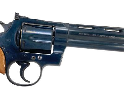 [MGC] コルトパイソン 357マグナム 6インチ HW ブルーイングカスタム 木製グリップ モデルガン (中古)サブ画像へ4