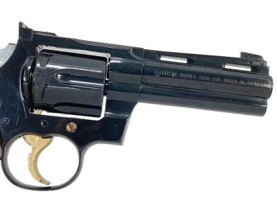 [コクサイ] コルトパイソン 4インチ 発火モデルガン フレーム割れ シングルアクション不具合 ホワイト入り トリガー塗装 (ジャンク)サブ画像へ3