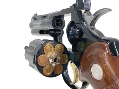[コクサイ] コルトパイソン 4インチ 発火モデルガン フレーム割れ シングルアクション不具合 ホワイト入り トリガー塗装 (ジャンク)サブ画像へ5