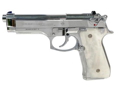 [マルシン] M92FS ステンレス シルバーABS 発火モデルガン パール調グリップカスタム (中古)サブ画像へ1