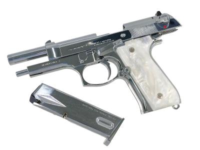 [マルシン] M92FS ステンレス シルバーABS 発火モデルガン パール調グリップカスタム (中古)サブ画像へ6
