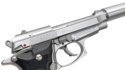 [WA] ベレッタ M84FS オールシルバー サイレンサー＆ハードガンケース付 (中古)サブ画像へ4