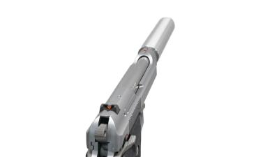 [WA] ベレッタ M84FS オールシルバー サイレンサー＆ハードガンケース付 (中古)サブ画像へ6
