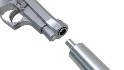 [WA] ベレッタ M84FS オールシルバー サイレンサー＆ハードガンケース付 (中古)サブ画像へ8