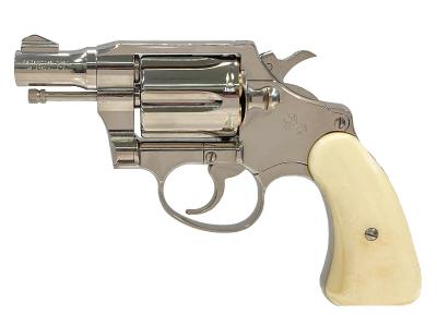 [タナカ] コルト DETECTIVE Special ディテクティブスペシャル ニッケルモデル 発火モデルガン アイボリー調グリップカスタム (未発火)サブ画像へ1
