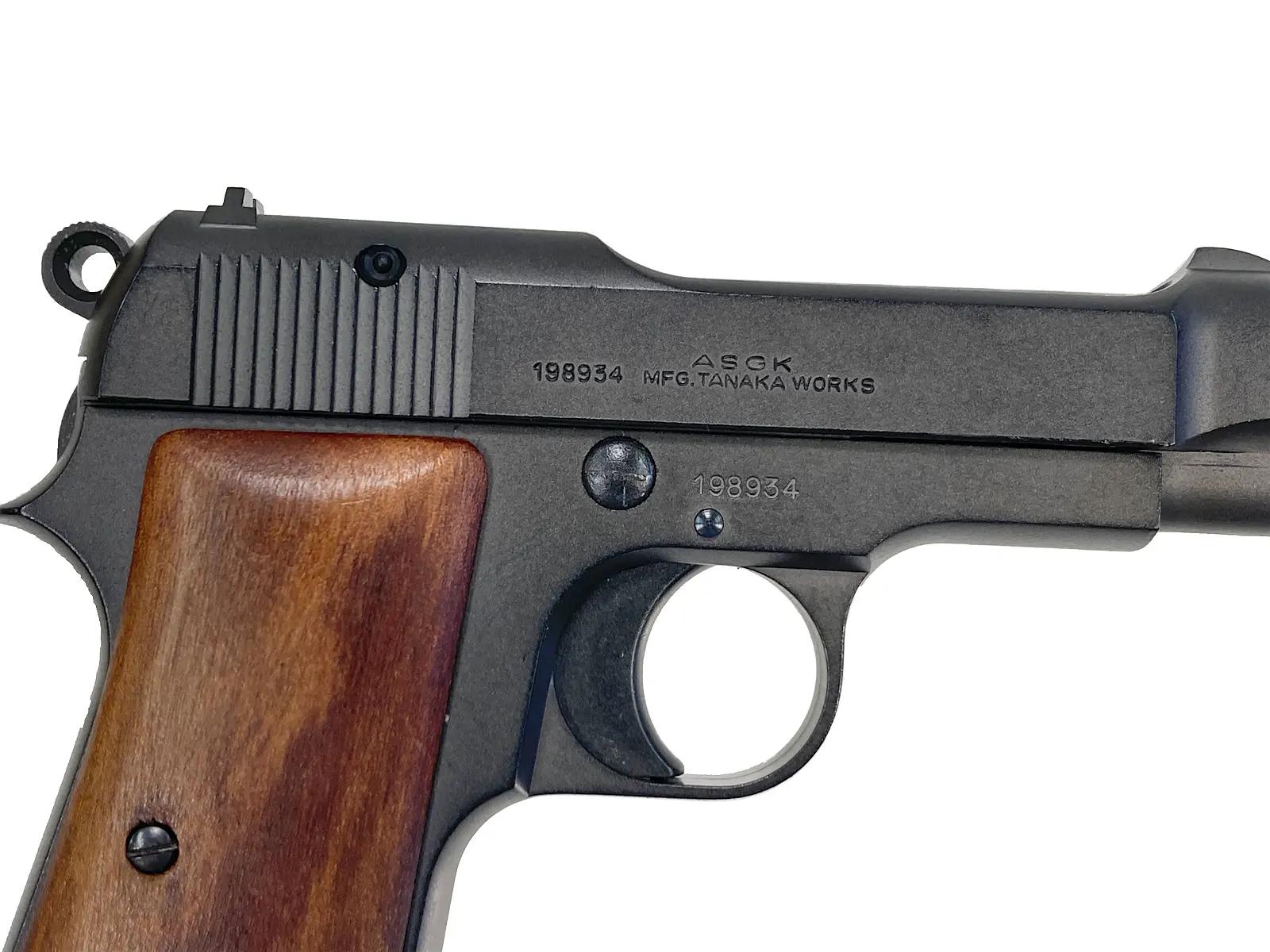 【希少・木製グリップ】タナカワークス ベレッタ M1934 ガスブローバック タナカ] ベレッタ M1934 ミリタリーモデル 木製グリップ仕様 マット