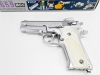 [MGC] S&W M659 オールシルバー 固定スライド パールカラーグリップカスタム (中古)