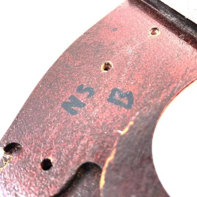 [S&W] 実物 Nフレーム スクエアバット ターゲットグリップ ゴンカロ・アルベス材製  「NS B」刻印 M29等 (中古)サブ画像へ5