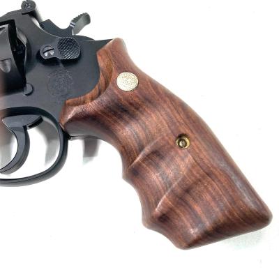 [S&W] 実物 Kフレーム コンバットグリップ バナナグリップ  ラウンドバット フィンガーチャンネル スムースタイプ ゴンカロ・アルベス材製 80年代～90年代モデル M19等 (中古)サブ画像へ4