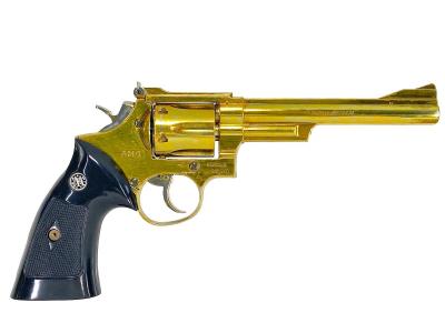 [コクサイ] S&W M19 6インチ 金属モデルガン 再塗装 シングルアクションシリンダー回らず (中古)サブ画像へ1