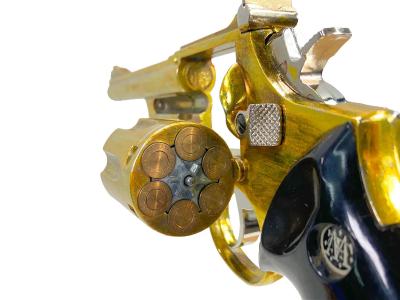 [コクサイ] S&W M19 6インチ 金属モデルガン 再塗装 シングルアクションシリンダー回らず (中古)サブ画像へ6