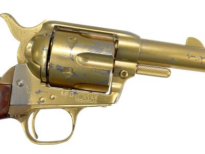 [CAW] コルト SAA シェリフズ ダミーカート金属モデルガン 完全限定品 再塗装 ホルスター付き (中古)サブ画像へ3