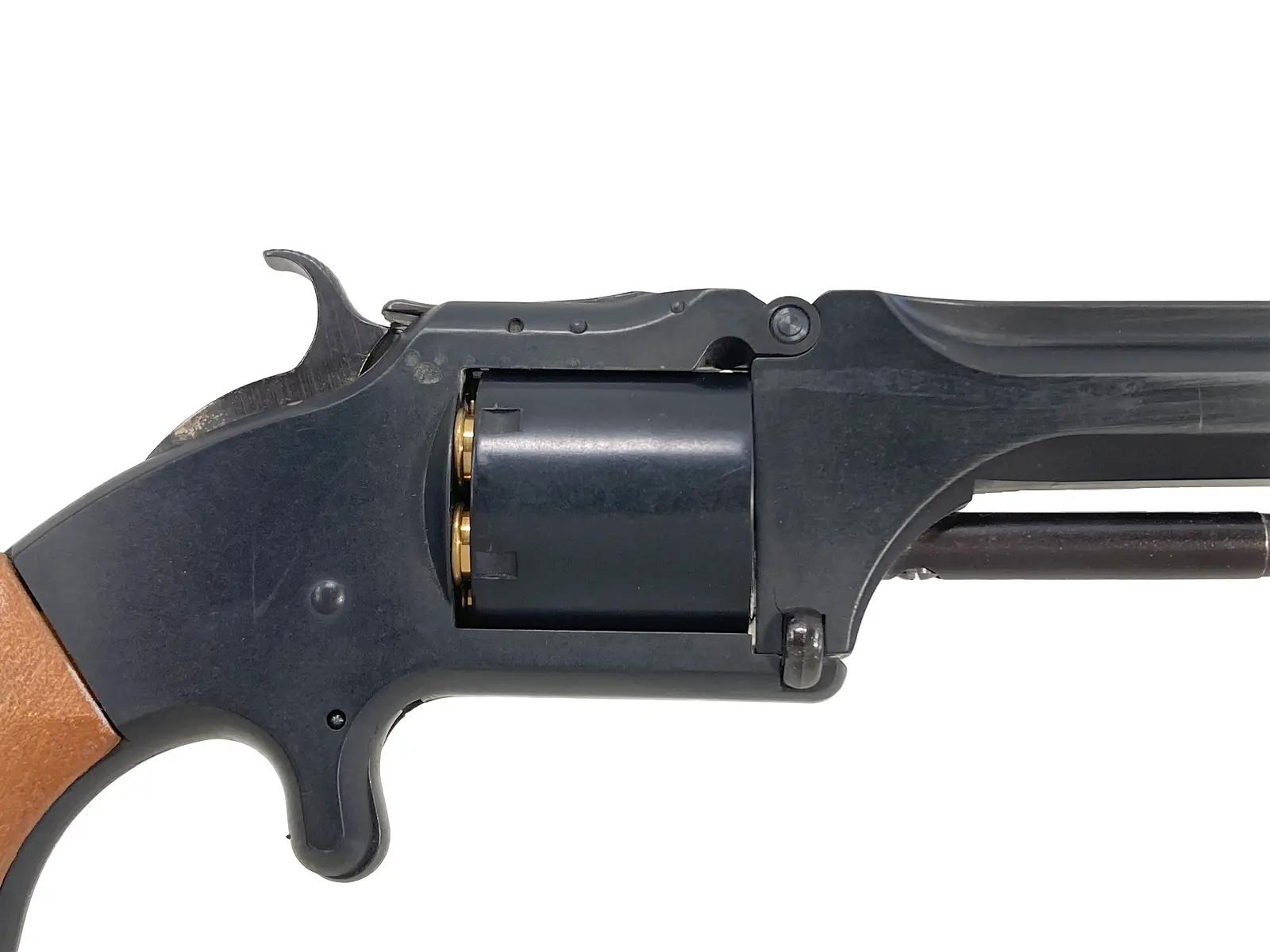 [美品]モデルガン マルシン] S&W Model2 Army マットブラック HW 発火モデルガン 木製