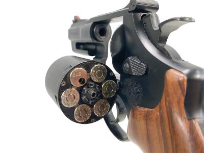 [タナカ] S&W M29 パフォーマンスセンター 3インチ フラットサイド ガスリボルバー 木製グリップカスタム (中古)サブ画像へ6