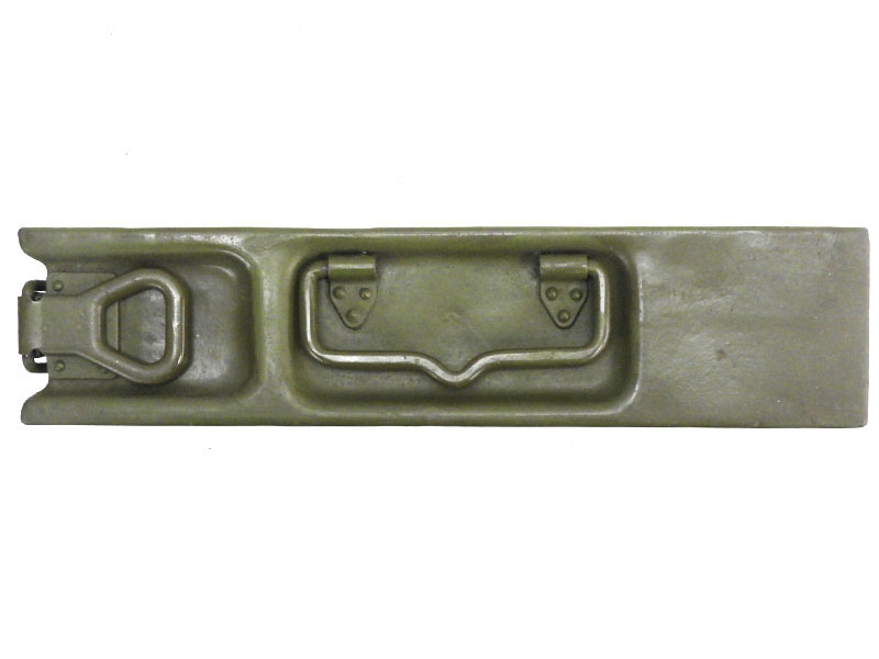 [NB] ドイツ軍  MG34/42 アモ缶 弾薬箱 AMMO BOX 8x57mm弾薬ベルト付き (中古) 詳細画像 上面