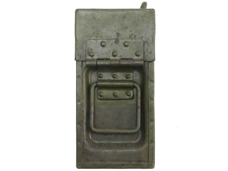 [NB] ドイツ軍  MG34/42 アモ缶 弾薬箱 AMMO BOX 8x57mm弾薬ベルト付き (中古) 詳細画像 蝶番