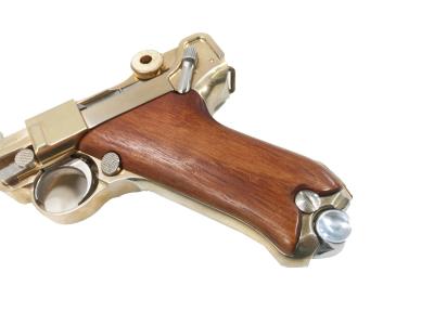 [マルシン] ルガーP08 8インチ Lange Lauf 木製グリップ 金属モデルガン スムース木製グリップカスタム (中古)サブ画像へ3