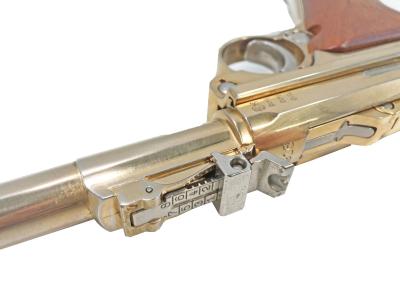 [マルシン] ルガーP08 8インチ Lange Lauf 木製グリップ 金属モデルガン スムース木製グリップカスタム (中古)サブ画像へ5