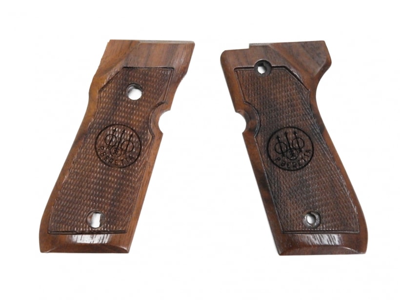 [NB] ベレッタ92シリーズ用 木製グリップパネル ベレッタ刻印 穴不揃い (訳あり)