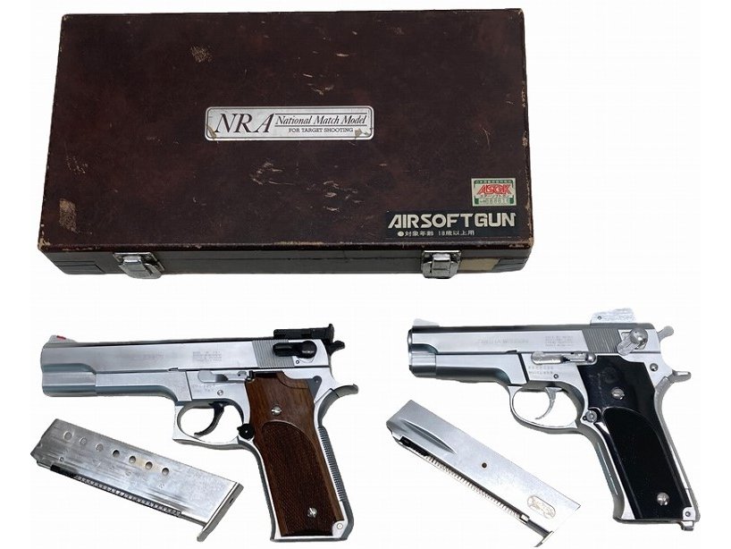 [MGC] S&W M745 M659 固定ガスガン ２丁セット 木製グリップ ウィチタリアサイト (中古)