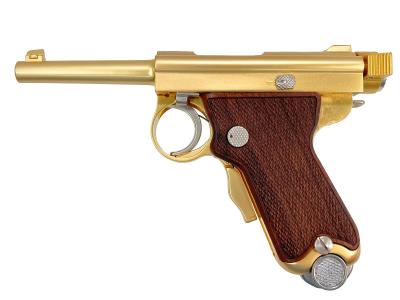 [マルシン] 南部式小型自動拳銃 ベビーナンブ 御賜刻印 ダミーカートモデルガン 木製グリップカスタム (中古)サブ画像へ1