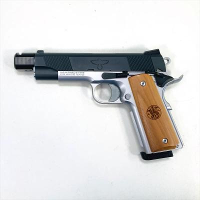 [WA] S&W SW1911 ガンサイトエディション シルバー ガスブローバック 2トーン＆コンペンセイターカスタム (中古)サブ画像へ1