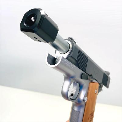 [WA] S&W SW1911 ガンサイトエディション シルバー ガスブローバック 2トーン＆コンペンセイターカスタム (中古)サブ画像へ4