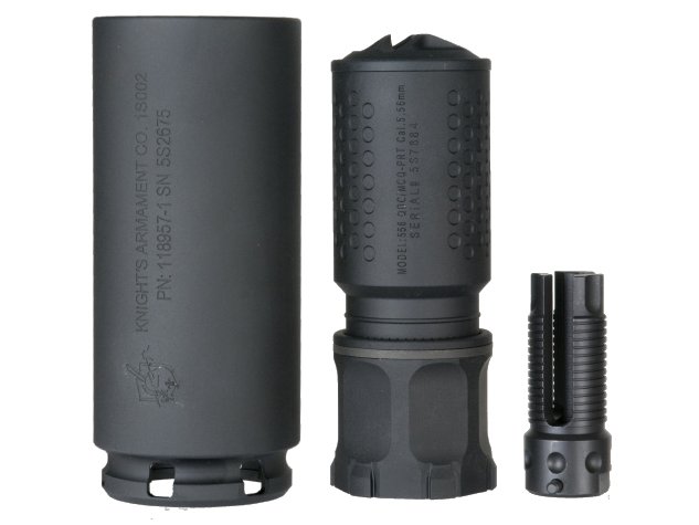 [Angry Gun] KACタイプ 5.56mm QDC/MCQ-PRTタイプQDサプレッサー ハイダーセット ブラック/14mm逆ネジ MCQPRT-BLK (未使用)