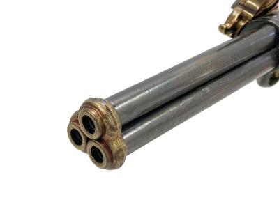 [DENIX] 古式銃 フリントロックピストル 3バレル 金属製 観賞用レプリカ 1016/L ゴールド (中古)サブ画像へ5