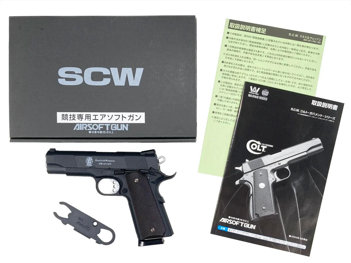 [WA] SCW S&W SW1911 PD ガスブローバック グリップカスタム (中古)