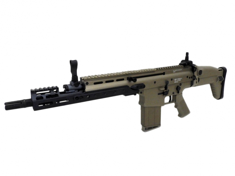 [CyberGun] FN SCAR-H GBBR 【Mk17 JPversion】 FDE / PTS KINETIC MREX 組込カスタム (中古)