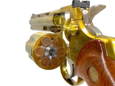 [コクサイ] コルトパイソン 6インチ 金属モデルガン 再塗装品 シリンダーフリー 木目調プラグリップ トリガーアクションなど可 (ジャンク)サブ画像へ5