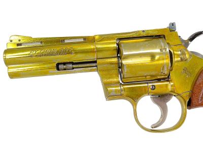 [コクサイ] コルトパイソン 4インチ 金属モデルガン 再塗装品 木目調プラグリップ 撃針つぶれ 動作可 (訳あり)サブ画像へ2