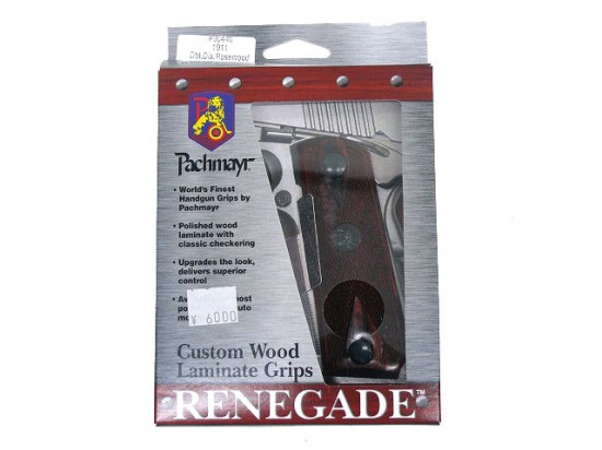 [Pachmayr/パックマイヤー] コルト 1911 木製グリップ ダイヤチェッカー 赤/ローズウッド (新品取寄)