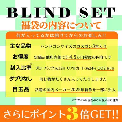 [エアガンJP2026 夏の福袋] ポイント3倍 定価/通常価格合計4.5万円以上 3.5万円 ガスガン 3丁 福袋 (新品)サブ画像へ1