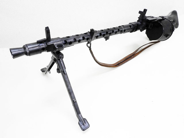 [アサヒファイヤーアームズ] MG34 外部ソース式 機関銃 ウェザリング/無可動カスタム ハードケース付 (中古)