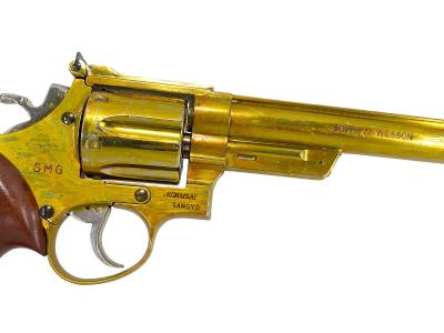 [コクサイ] S&W M29 .44マグナム 8インチ 金属モデルガン 再塗装 木目調プラグリップ シングルアクション不調 動作可 (訳あり)サブ画像へ3