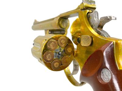 [コクサイ] S&W M29 .44マグナム 8インチ 金属モデルガン 再塗装 木目調プラグリップ シングルアクション不調 動作可 (訳あり)サブ画像へ5