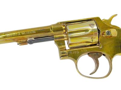 [コクサイ] S&W M10 6インチ 金属モデルガン 再塗装品 グリップ割れ シリンダ若干ずれ 動作可 (訳あり)サブ画像へ2