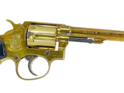 [コクサイ] S&W M10 6インチ 金属モデルガン 再塗装品 グリップ割れ シリンダ若干ずれ 動作可 (訳あり)サブ画像へ3