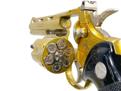 [コクサイ] コルトパイソン 6インチ 金属モデルガン 再塗装品 シリンダずれ 動作可 (訳あり)サブ画像へ5