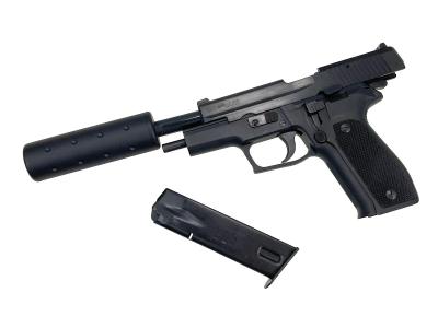 [タナカ] SIG SAUER P226 HW モデルガン スレッデッドバレルカスタム デトネーター欠品 サプレッサー付属 箱無し (中古)サブ画像へ6