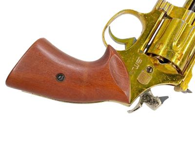 [コクサイ] S&W M19 6インチ 金属モデルガン 再塗装 スムース木グリカスタム シングルアクション不調 動作可 (訳あり)サブ画像へ4