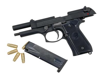 [マルシン/MULE] ベレッタM92F デザートストーム HW スペシャルカスタムモデル 組立キット 組み立て済み 発火モデルガン デトネーター固定ネジ欠品 マットブラック塗装 (未発火)サブ画像へ6