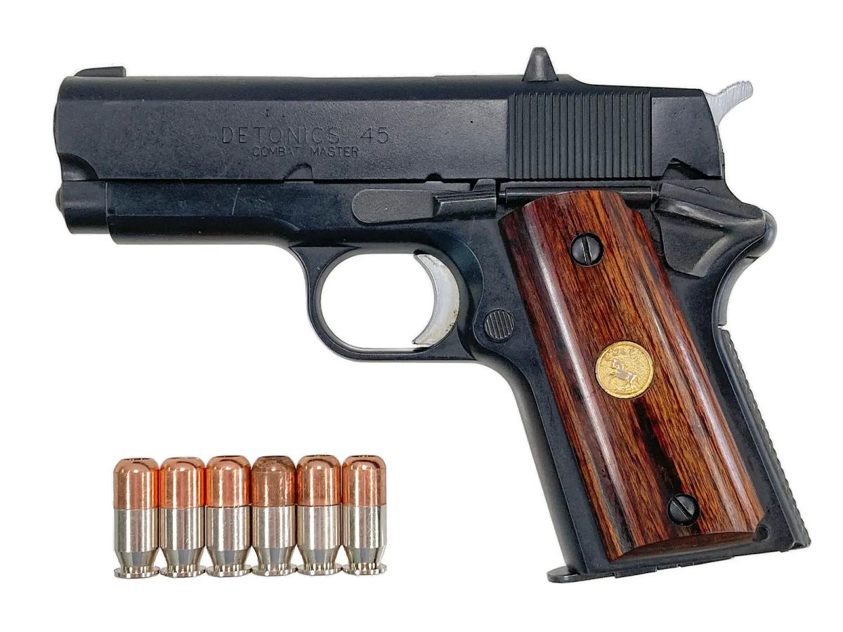 [MGC] デトニクス.45 コンバットマスター HW 発火モデルガン スライド塗装 木製グリップカスタム (中古)