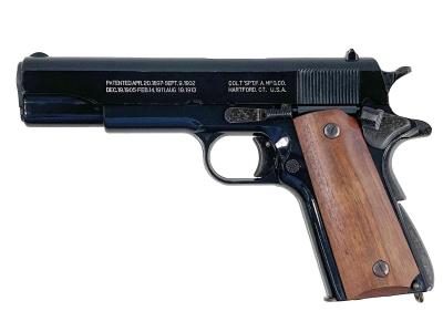 [MGC] コルトガバメント ABS スムース木製グリップカスタム ホワイト入 モデルガン (中古)サブ画像へ1